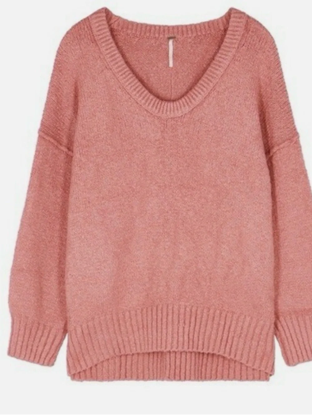 Free People Brookside Tunic Sweater in Alpine Pink Size XL - Picture 4 of 10